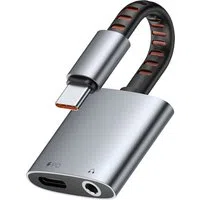 Adattatore Audio USB-C - USB-C / 3.5mm McDodo CA-3120, Grigio — 3
