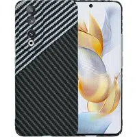 Custodia per Honor 90, Techsuit, Carbonite FiberShell, Nero Grigio — 3