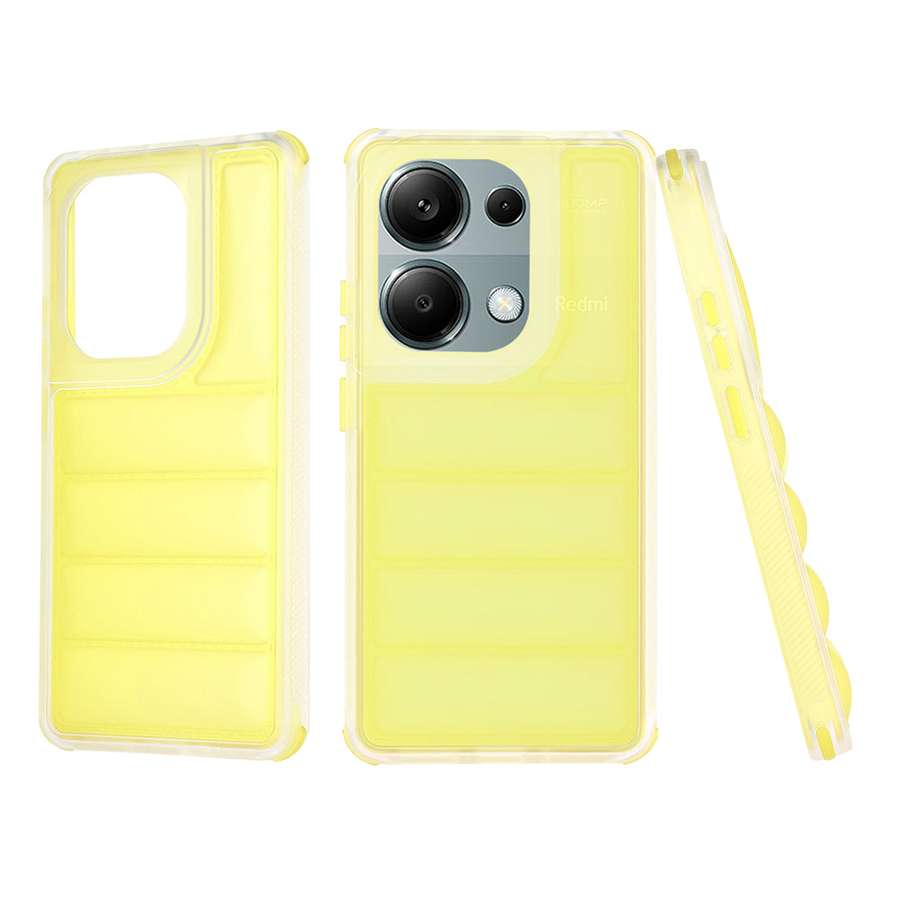 Custodia per Xiaomi Redmi Note 13 Pro 4G / Poco M6 Pro 4G, Techsuit, Wave Shield, Gialla