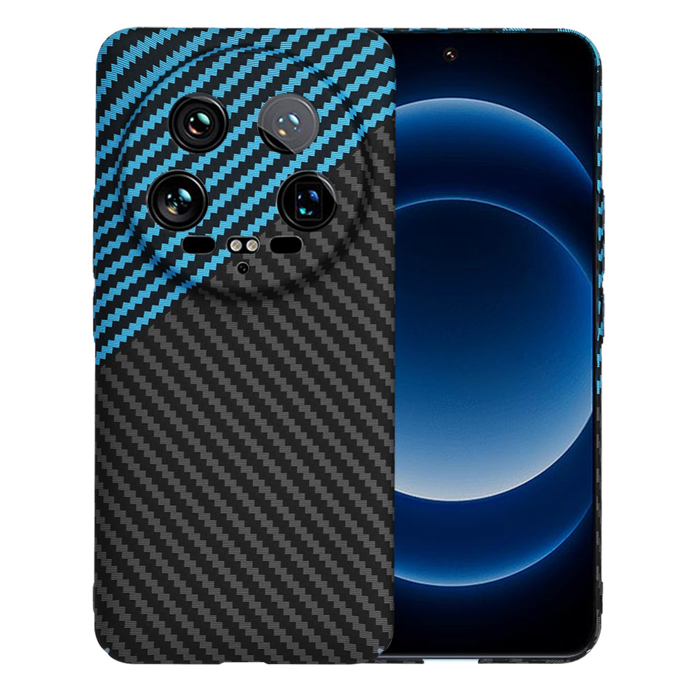 Techsuit Custodia per Xiaomi 14 Ultra, Techsuit, Carbonite FiberShell, Nero Bleu
