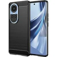 Custodia per Oppo Reno10 / Reno10 Pro, Techsuit, Carbonio, Nera — 3