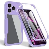 Custodia per Apple iPhone 17 Pro, Techsuit, ColorVerse 360, Viola — 3