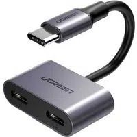 Adattatore audio USB-C - USB-C / USB-C UGREEN CM232, Grigio — 3