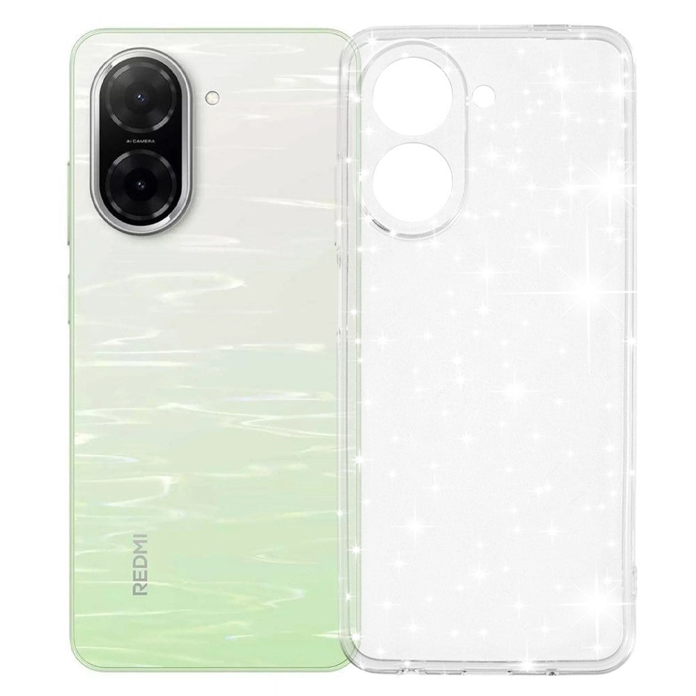 Custodia per Xiaomi Redmi A5 4G (Standard), Techsuit, SparkleSkin, Trasparente