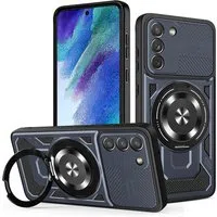 Custodia per Samsung Galaxy S21 FE 5G G990, Techsuit, RuggedCam, Blu — 3