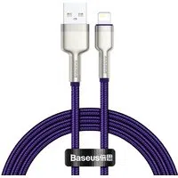 Cavo Dati e Ricarica USB-A - Lightning Baseus Cafule Metal Series, 18W, 1m, Viola CALJK-A05 — 3