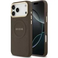 Custodia MagSafe per Apple iPhone 17 Pro Max, Guess, Peony Hot Stamp, Marrone — 3