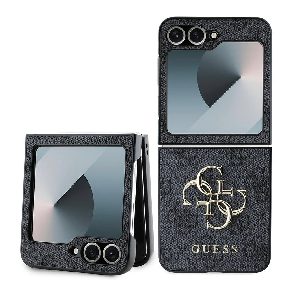 Guess Custodia per Samsung Galaxy Z Flip7 FE F761 / Z Flip6 F741, Guess, 4G Metal Logo, Nera