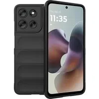 Custodia per Motorola Moto G56, Techsuit, Magic Shield, Nera — 3