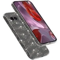 Custodia per Google Pixel 9a, Techsuit, SparkleSkin, Trasparente — 3