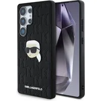 Custodia per Samsung Galaxy S25 Ultra S938, Karl Lagerfeld, Monogram Karl's Head, Nera — 3