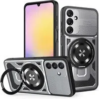 Custodia per Samsung Galaxy A25 A256, Techsuit, RuggedCam, Grigio — 3