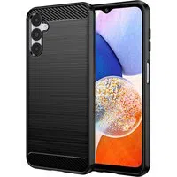 Custodia per Samsung Galaxy A14 A145 / A14 5G A146, Techsuit, Carbonio, Nera — 3