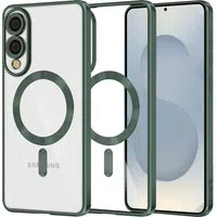 Custodia MagSafe per Samsung Galaxy S25 Edge S937, Techsuit, Luxury Crystal, Verde Scuro — 3