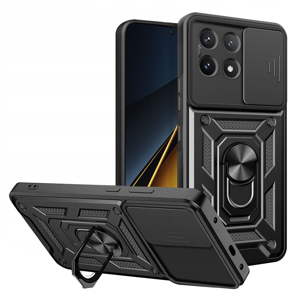 Custodia per Xiaomi Poco X6 Pro, Techsuit, CamShield, Nera