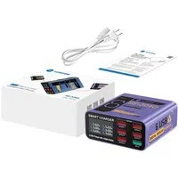 Caricabatterie Stazione Sunshine SS-304Q, 30W, 3.5A, 6 x USB-A, Viola — 3