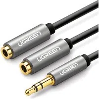 Adattatore Audio Splitter 3.5mm - 2 x 3.5mm UGREEN AV123 2in1, 0.2m, Grigio — 3