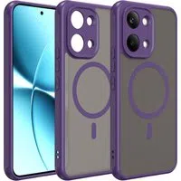 Custodia MagSafe per Xiaomi Poco X8 Pro Max, Techsuit, HaloFrost II, Viola — 3