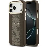 Custodia MagSafe per Apple iPhone 17 Pro Max, Guess, 4G Stripe, Marrone — 3