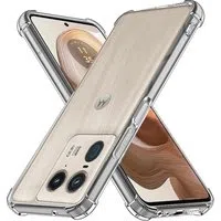 Custodia per Motorola Edge 50 Ultra, Techsuit, Shockproof Clear, Trasparente — 3
