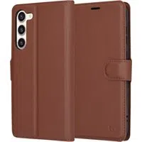 Custodia per Samsung Galaxy S23+ S916, Techsuit, Leather Folio, Marrone — 3