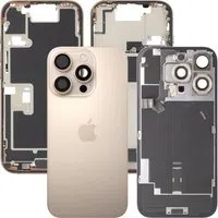 Copertura Batteria Apple iPhone 16 Pro, Con Scocca Centrale, Parti Complete, Oro (Desert Titanium), Swap Premium — 3