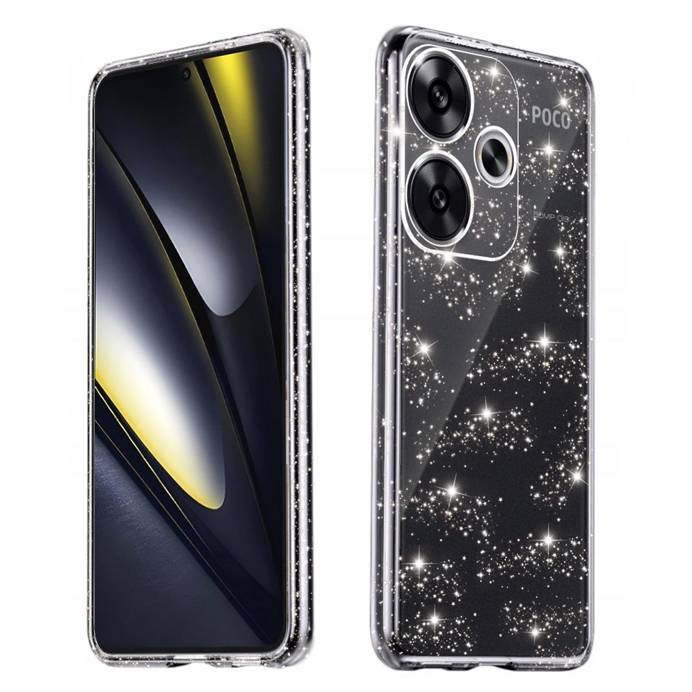 Techsuit Custodia per Xiaomi Poco F6, Techsuit, SparkleSkin, Trasparente
