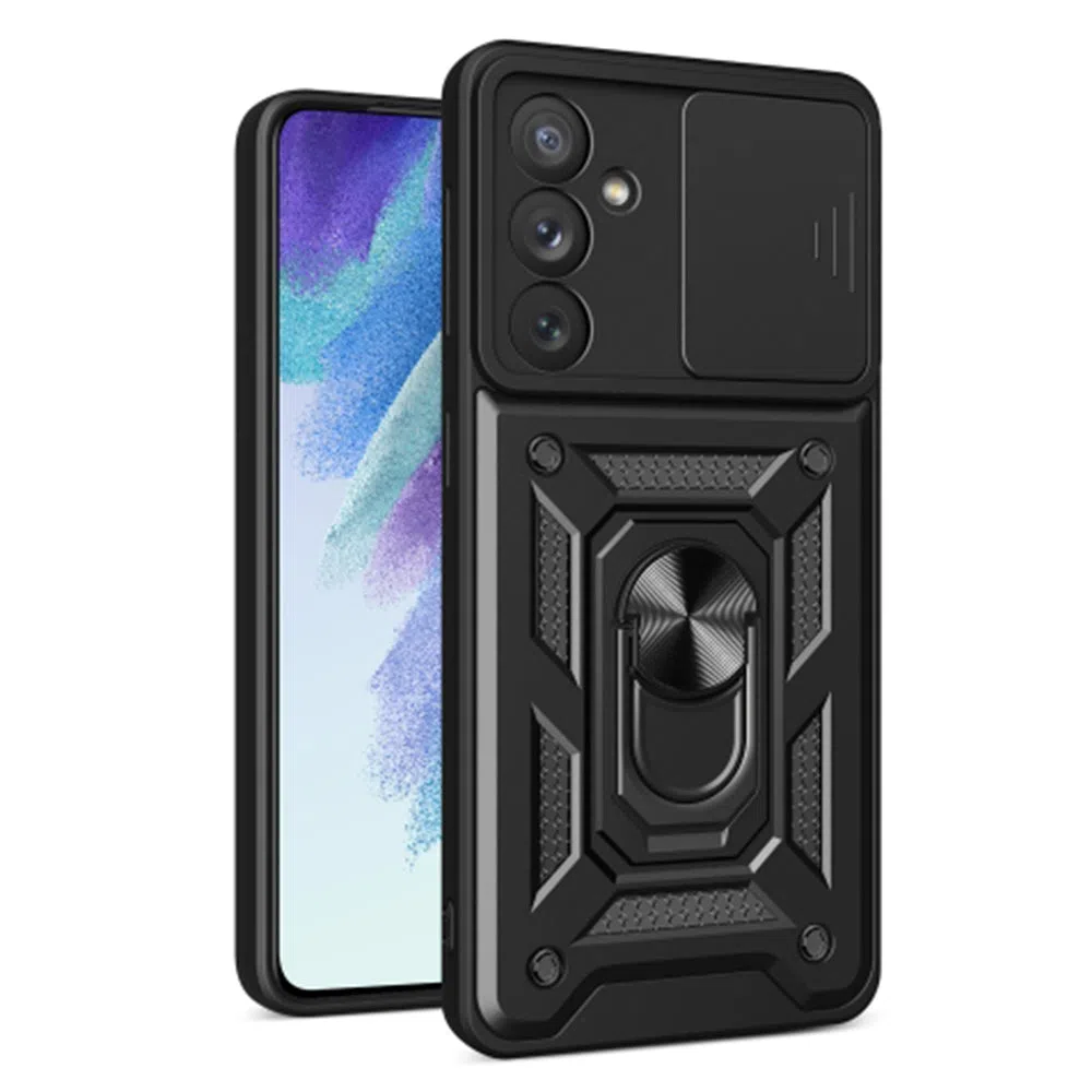 Custodia per Samsung Galaxy A54 A546, Techsuit, CamShield, Nera — 2
