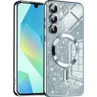 Custodia MagSafe per Samsung Galaxy A16 5G A166 / A16 4G A165, Techsuit, Luxury Glitter, Blu — 3