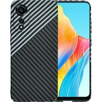 Custodia per Oppo A78 4G, Techsuit, Carbonite FiberShell, Nero Grigio — 3