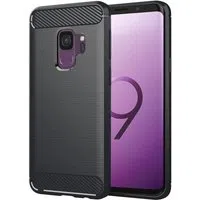 Custodia per Samsung Galaxy S9 G960, Techsuit, Carbonio, Nera — 3