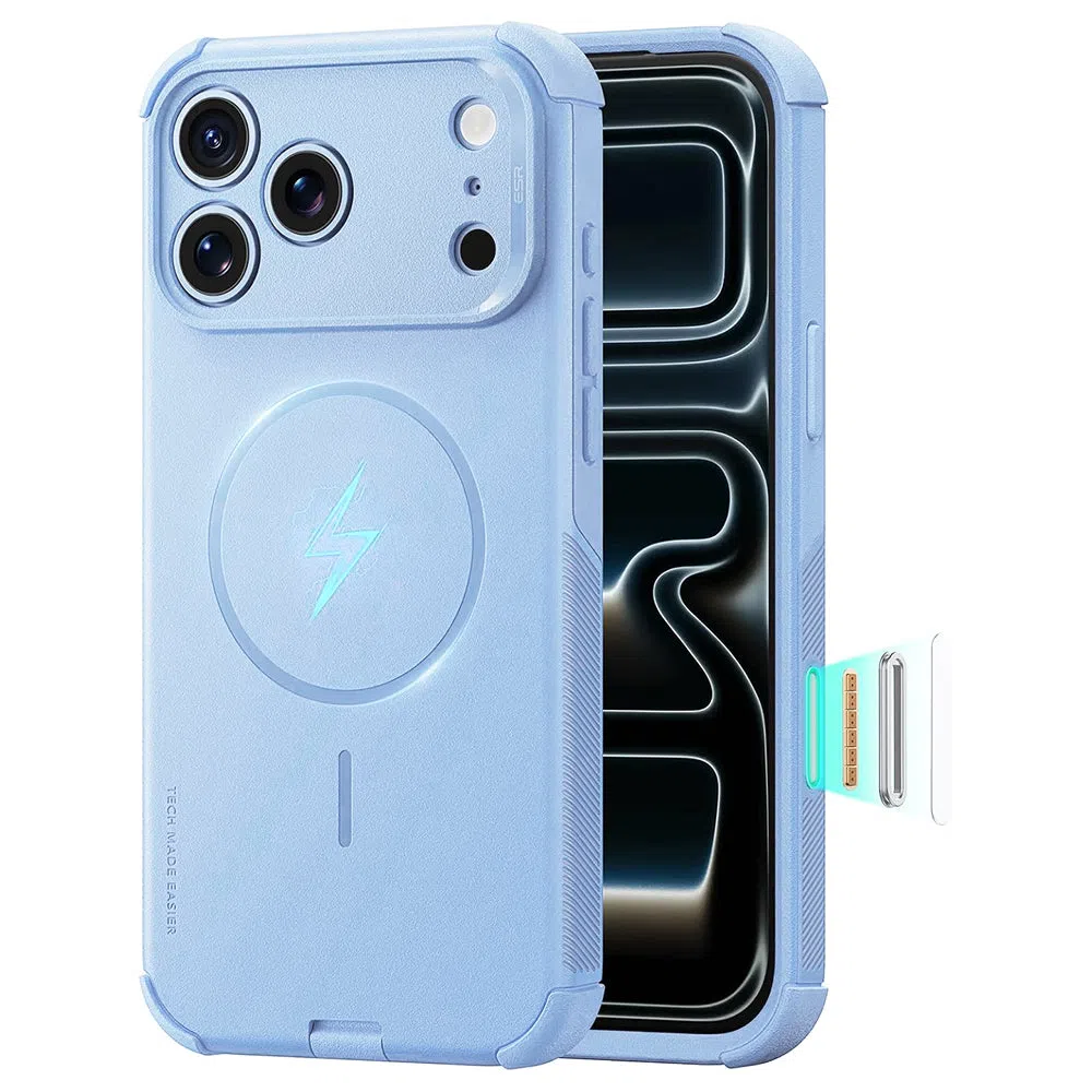 Custodia MagSafe per Apple iPhone 18 Pro / 17 Pro, ESR, Cyber, Blu — 2