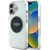 Custodia MagSafe per Apple iPhone 16, Guess, IML Metal Colored Circle, Nera — 3