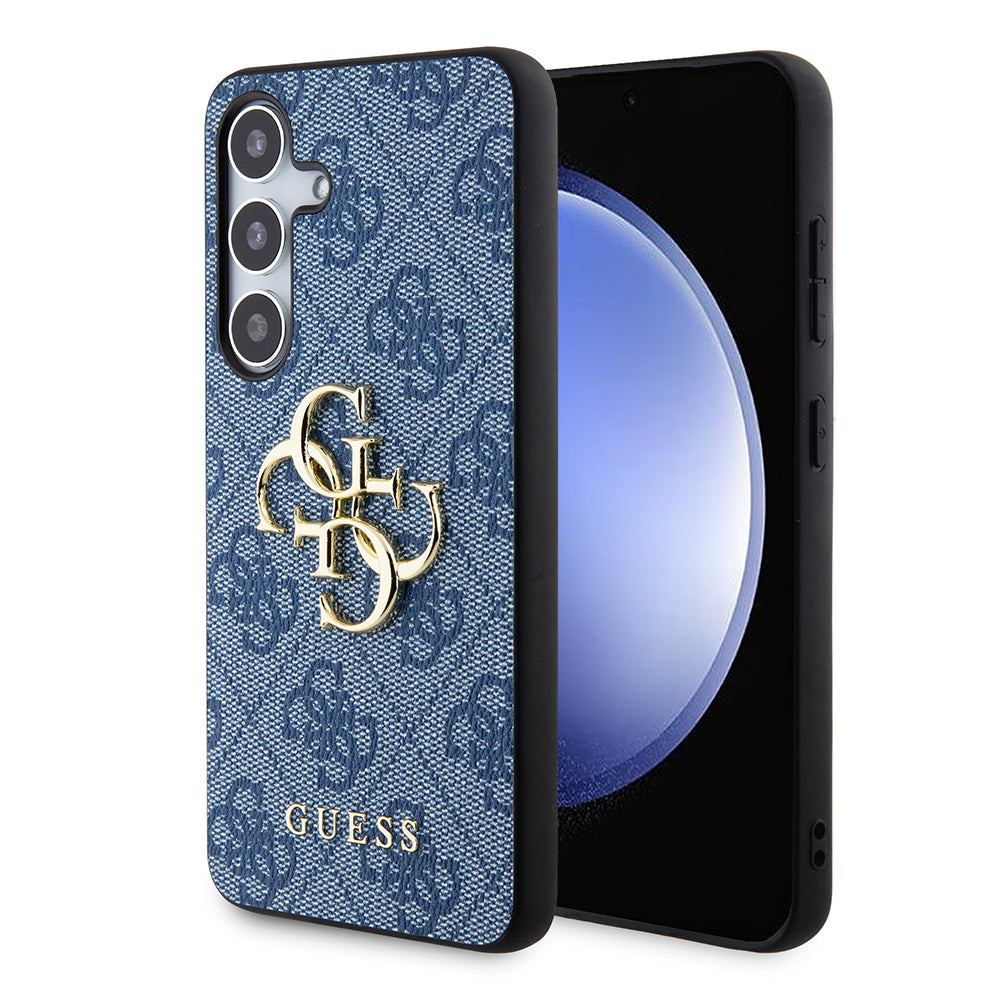 Guess Custodia per Samsung Galaxy S24+ S926, Guess, 4G Big Logo, Blu