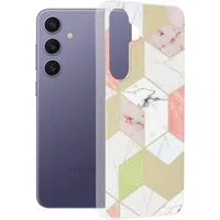 Custodia per Samsung Galaxy S24+ S926, Techsuit, Marble, Viola — 3