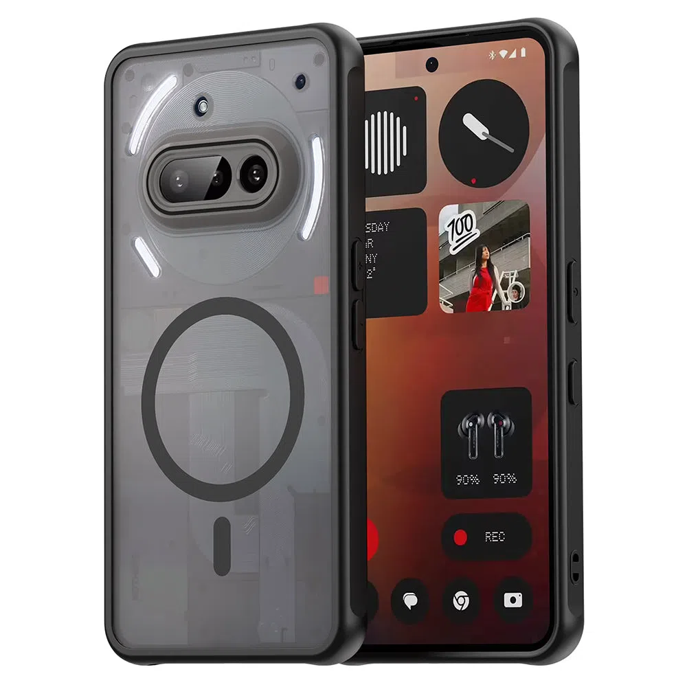 Custodia MagSafe per Nothing Phone (3a), Techsuit, HaloFrost II, Nera — 2