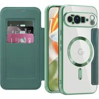 Custodia MagSafe per Google Pixel 10 Pro XL, Techsuit, SmartMag Book, Verde — 3