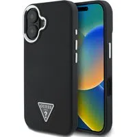 Custodia MagSafe per Apple iPhone 16, Guess, Logo Triangolo Granulato, Nera — 3