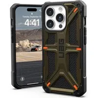 Custodia per Apple iPhone 15 Pro, Urban Armor Gear, Monarch Kevlar, Verde — 3