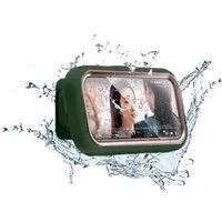 Custodia da Parete con Membrana Tattile Techsuit LC-999 per Telefono, Impermeabile, Verde Dorato — 3