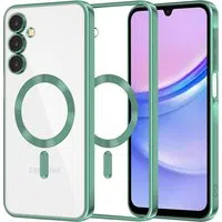 Custodia MagSafe per Samsung Galaxy A15 5G A156 / A15 A155, Techsuit, Luxury Crystal, Verde Chiaro — 3