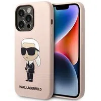 Custodia per Apple iPhone 14 Pro Max, Karl Lagerfeld, Silicone Ikonik NFT, Rosa — 3