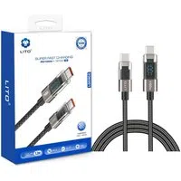 Cavo Dati e Ricarica USB-C - USB-C Lito LD09CC Display, 100W, 1.2m, Nero — 3