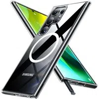 Custodia MagSafe per Samsung Galaxy S24 Ultra S928, Torras, Diamond, Trasparente — 3