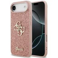 Custodia per Apple iPhone 17 Air, Guess, Fixed Glitter Big 4G, Rosa — 3
