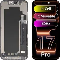 Display con Touchscreen JK per Apple iPhone 17 Pro, con Cornice, Versione LCD In-Cell IC Movable, Nero — 3