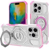 Custodia per Apple iPhone 16 Pro Max, Techsuit, Carbon Shield Pro, Rosa — 3