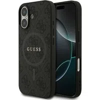 Custodia MagSafe per Apple iPhone 17, Guess, 4G Ring Classic Logo, Nera — 3