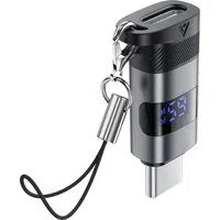 Adattatore Dati e Ricarica USB-C - USB-C Acefast J9 Display, Grigio — 3