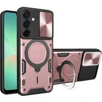 Custodia per Samsung Galaxy A26 A266, Techsuit, CamGuard Pro, Rosa Dorato — 3